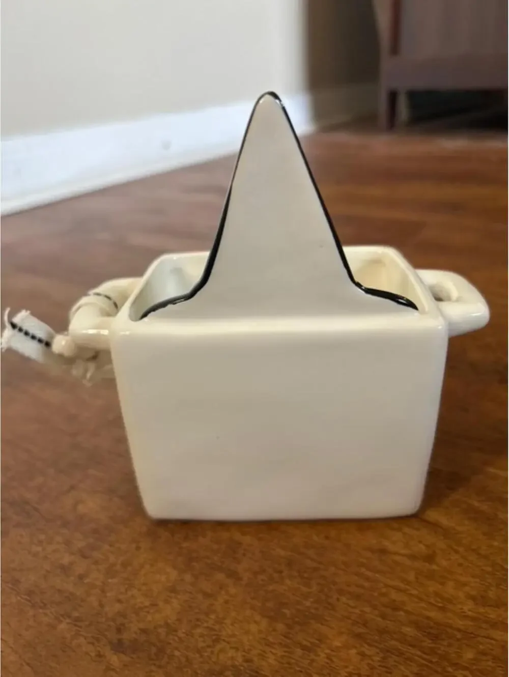 MudPie Ceramic Halloween 'BOO' Square Dish with Witch Hat Lid and Spooky Spoon